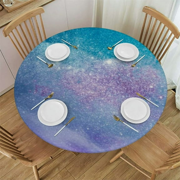 Acheng Round Tablecloth, 100% Polyester Fiber, Waterproof and Wrinkle Resistant, Easy to Clean, Suitable for Round Tables of Various Sizes 36x36in