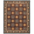 thumbnail image 2 of Safavieh Heritage Berach Floral Wool Area Rug, Navy/Orange, 8' x 10', 2 of 8