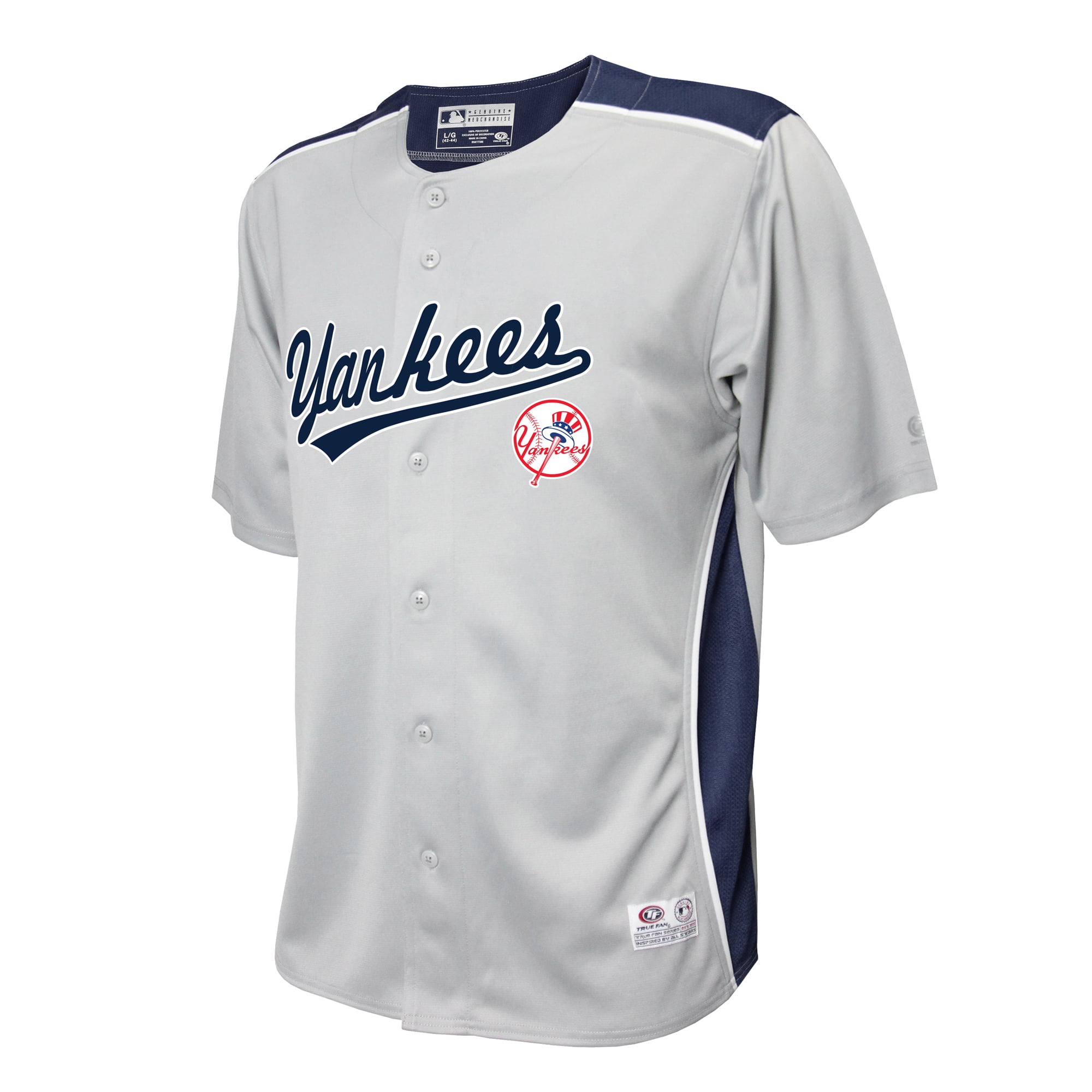 yankees button down jersey