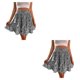 thumbnail image 2 of Minnieouse Minifalda estampada de cintura alta para mujer, faldas holgadas elásticas florales plisadas de poliéster para fiestas de banquetes y viajes Gris XXL 2piezas Minnieouse CBP298882, 2 of 6