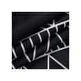 thumbnail image 4 of Juego de cortinas de baño de poliéster, estilo bohemio en blanco y negro con rayas de espiga con ganchos, cortinas de baño decorativas para spa y hotel, resistentes, 72 pulgadas, 72 x 72 pulgadas, neg, 4 of 5