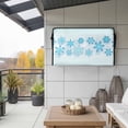 thumbnail image 2 of Outdoor TV Cover 40x25x4.5in, Christmas Abstract Blue Snowflakes Weatherproof TV Screen Protector with Zipper, Winter Snow Scene Outside Television Cover Fits Up to 40-43", 2 of 9
