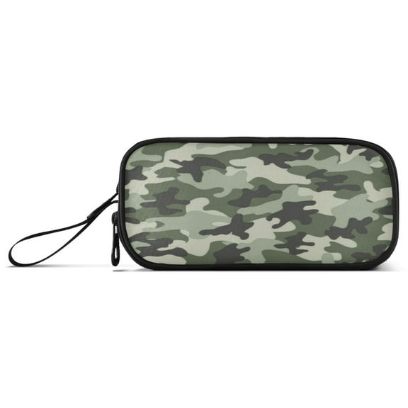3-Layer Zipper Pencil Case Pencil Pouch Large Capacity Pencil Pouch for Travel and Office Supplies Military Style Camouflage