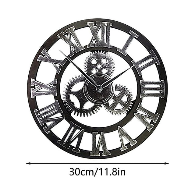 WRKEKC Clearance Vintage Steampunk industrial Decor Gear Clock European Retro Clock