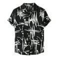 thumbnail image 1 of Eashery Mens Beach Shirt Loose Spring Mens Tops Black L, 1 of 4