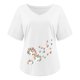 thumbnail image 4 of Elegante mujer con cuello en V estampado camiseta blusa Tops sudadera OAVQHLG3B Store  lin121212, 4 of 4