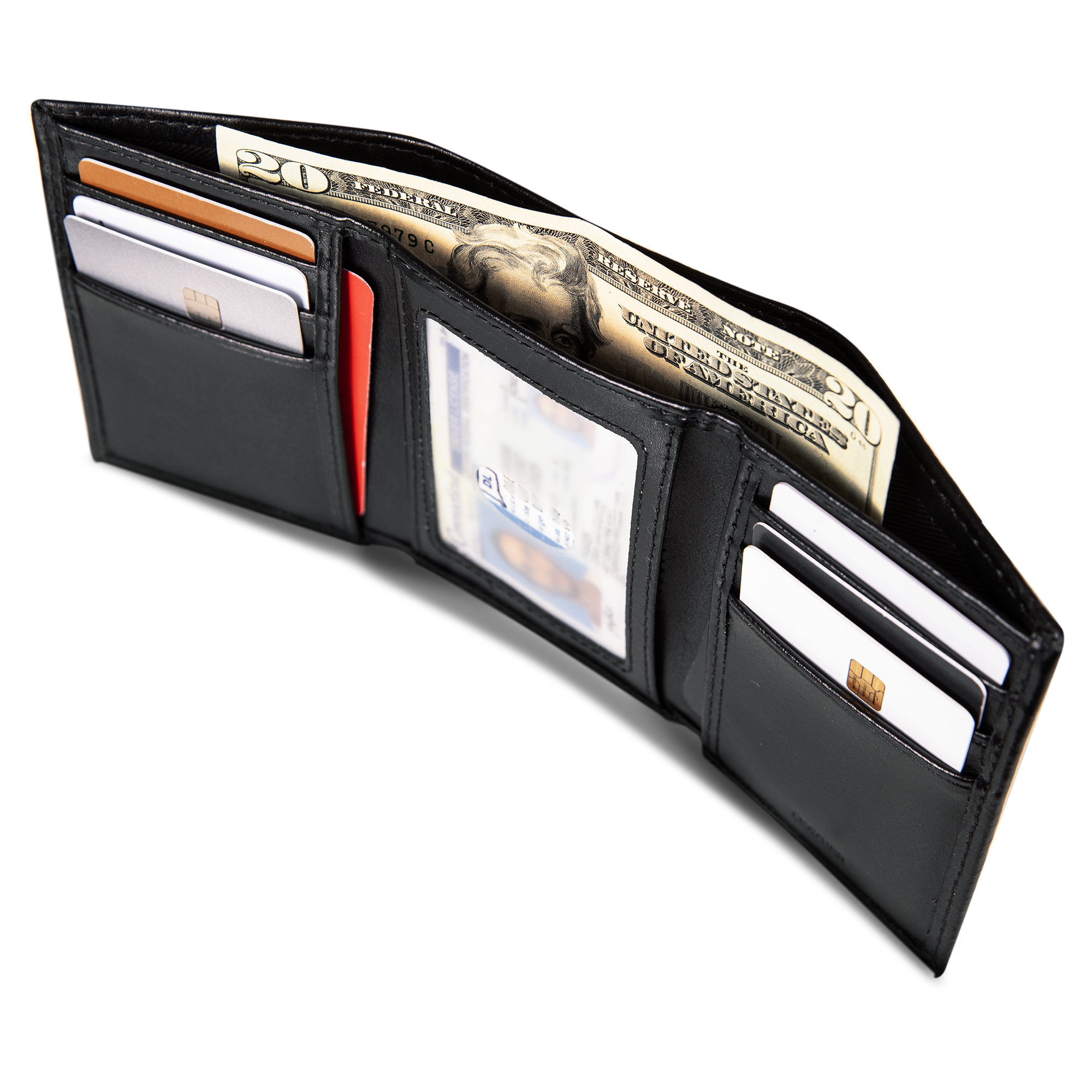 Reebok Perforated Trifold Wallet, Black photo 5