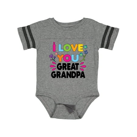

Inktastic I Love You Great Grandpa with Flowers Gift Baby Girl Bodysuit