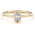 thumbnail image 6 of 1/3 CT. Certified Oval Diamond Bezel-Set Solitaire Engagement Ring in 14K Gold H-I / VS2-SI1) / from our Luxury Collection, 6 of 6