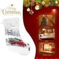 thumbnail image 4 of Coolnut Christmas Stockings 2 Pack Merry Christmas Red Truck Xmas Stockings 17.7 inch Fireplace Hanging Stockings for Family Christmas Decoration, 4 of 6
