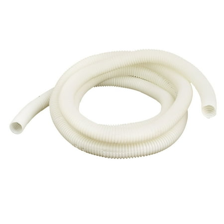 - 25mm x 21mm Dia Beige Corrugated Wire Cable Tube Conduit Pipe Hose Tubing 8Ft