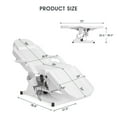 thumbnail image 2 of Artist hand Electrical Facial Bed Adjustable Massage Table 3 Motor Beauty Bed Medical Tattoo Chair w/Remote Control（White）, 2 of 21