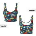 thumbnail image 5 of Fotbe Vehicles Cartoon with Funny Drivers,Animal Drivers Pattern Womens' Sports Bra Longline Wirefree Padded with Medium Support Sports Moisture-Wicking Workou Vest,Tank Top-XX-Large, 5 of 7