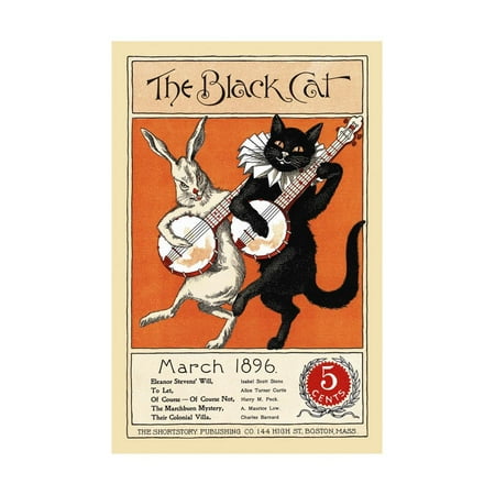 1896 Art - The Black Cat, March 1896 Print Wall Art