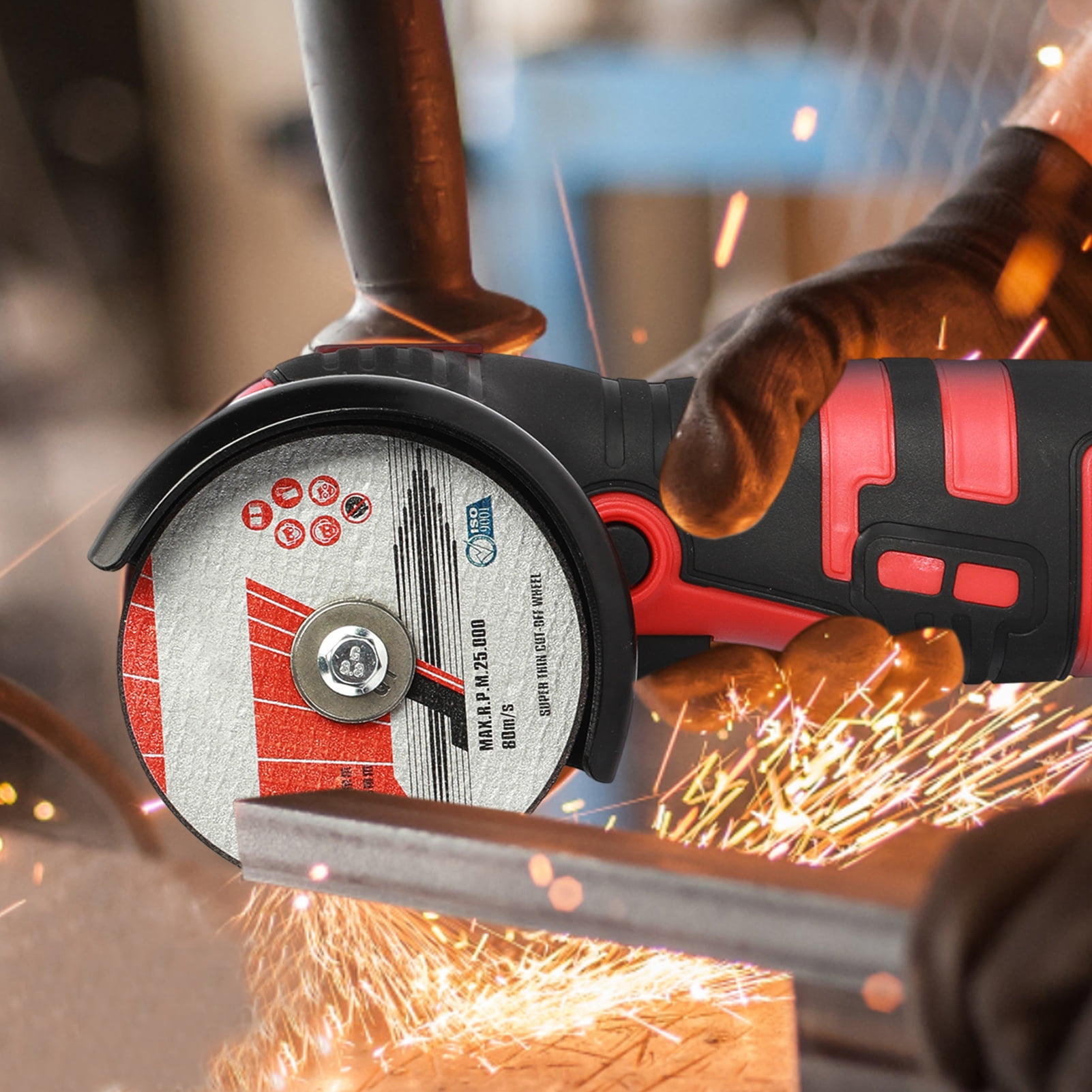 wirlsweal 18V Mini Angle Grinder Powerful Motor High Speed Non-Slip Handle Battery-operated Low Noise 550W Electric Polishing Machine Cordless Cutter Factory Supplies