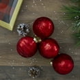 thumbnail image 3 of Northlight 4ct Red Shiny Sequin Christmas Ball Ornaments 2.75" (70mm), 3 of 3
