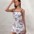 thumbnail image 3 of Ladies Elegant Sling Sleeveless Sexy Dress flowers, 3 of 6