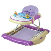 Dream On Me 2 In 1 Crossover Musical Walker And Rocker-Color:Purple,Finish:Yellow