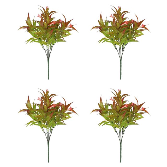 Bewildely 4X flor falsa planta de imitación decoración de boda mano de obra decoraciones para el hogar de larga duración accesorios de Decoración