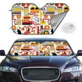 thumbnail image 2 of Uemuo Cars Pattern Accordion Car Windshield Sun Shade, Foldable Reflective Sun Visor for Car, Reflector Windshield Sunshade-Medium, 2 of 7