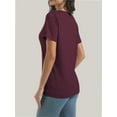 thumbnail image 6 of Womens Tops Short/Long Sleeve T-Shirts Fitted Crewneck Tee, 6 of 6