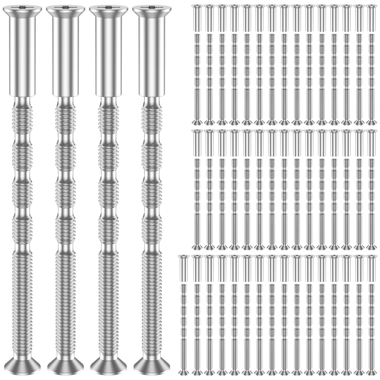 Adifare 50Set Door Handle Screw Universal M4 Door Handle Bolt Carbon