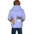 thumbnail image 2 of Tom And Jerry Boys Girls Unisex Hoodie Novelty Pattern Hooded Pullover Sweatshirt with Pocket, Casual Hoodies Outerwear Gifts for Teens Kids, 2 of 8