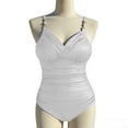 thumbnail image 6 of Edvintorg Bathing Suit for Women Tummy Control One Piece Swimsuit Cutout Back Swimwear Monokini with Adjustable Spaghetti Straps, 6 of 6