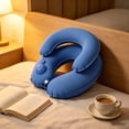 thumbnail image 5 of Inflatable Travel Neck Pillow, Press To Inflate Air Cushion, Double Layer Ergonomic Neck Support Pillow For Airplane Car Train Office Travel Rest Portable Head Support, 5 of 5