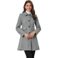 thumbnail image 1 of Abrigo de invierno Allegra K cuello de solapa Gris XS, 1 of 6