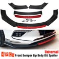 thumbnail image 1 of Universal Car Front Bumper Lip Spoiler Splitter Body Kits 2 Layer Carbon Fiber, 1 of 5