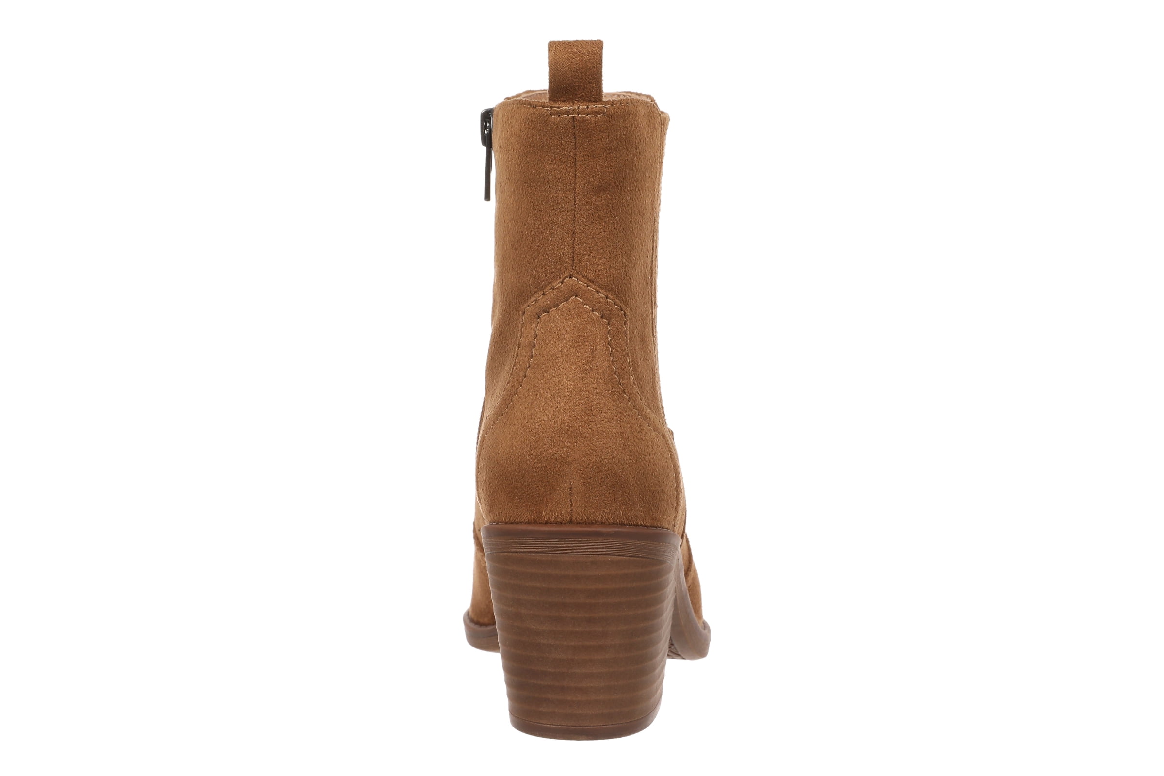 Sam and Libby Women's Boots with Western Features, Low Stacked Heel, Black, Size 8.5