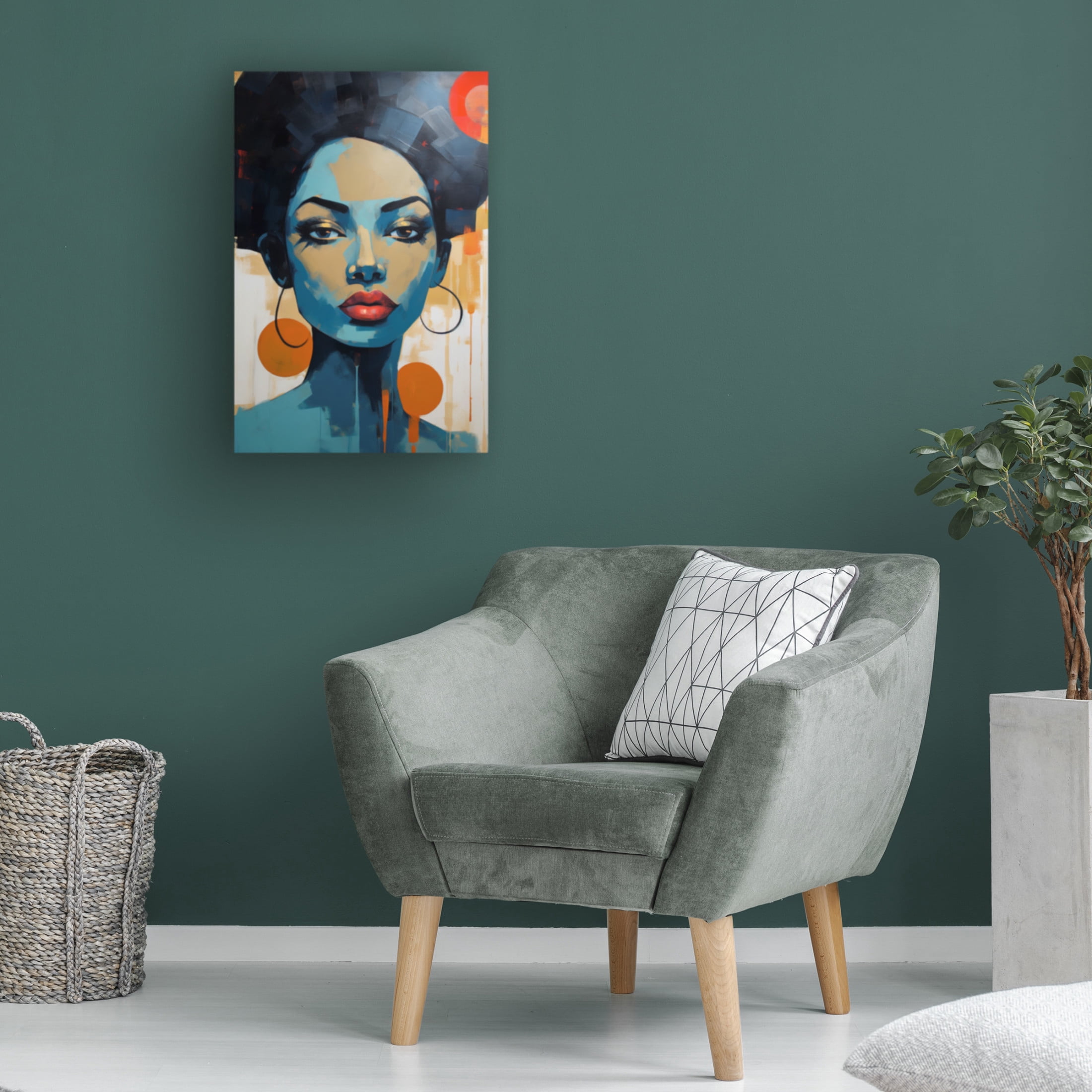 Canvas Wall Art - Ray Heere 'Colorful Model 13' Wall Art for Living Room, Bedroom, or Office Décor by Trademark Fine Art - 22 x 32 Inches