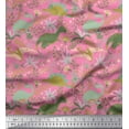 thumbnail image 1 of Soimoi Cotton Duck Fabric Leaves,Floral & Dinosaur Jungle Printed Fabric 1 Yard 56 Inch Wide, 1 of 1