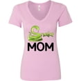 thumbnail image 3 of Inktastic Snake Mom Cute Women's V-Neck T-Shirt, 3 of 5