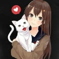 thumbnail image 3 of CafePress - Anime Girl Holding Her Cat - Women's Dark Pajamas, 3 of 4