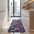 thumbnail image 4 of Purple Cartoon Dinosaurs Planets Stars Pattern Kitchen Rug Mat,Kitchen Runner Rugs Non Skid Washable,Decorative Kitchen Floor Mats for Kitchen,Sink,Laundry,17"x47.2", 4 of 7