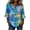 Light blue, variant on Women Boho Floral Blouse 2026 V Neck 3/4 Sleeve Button Front Loose Fit Art Print Top Lightweight Flowy Casual Summer Shirt for Garden Party Cottagecore Daily, Dark Gray, XL
