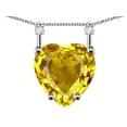 thumbnail image 2 of Star K� Heart Shape 8mm Genuine Citrine Stackable Mothers Pendant, 2 of 9