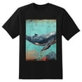 thumbnail image 5 of Plus Size Shirt for Women Black Tops for Women Short Sleeves Shirt for Women Whale T Shirt Crewneck Shirt for Women 2XL, 5 of 5