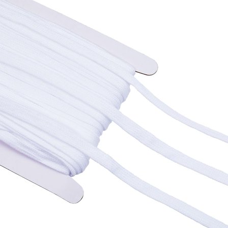 30 Yards Flat Drawstring Cord White Draw String Replacement Rope Ribbon Soft Polyester Cords Knit Roll DIY