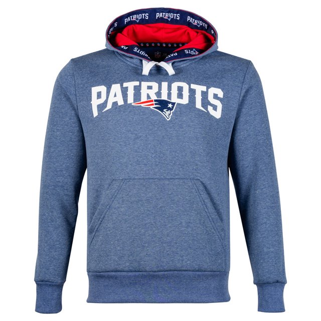 Sudadera Hoodie Deportiva NFL New England Patriots para Hombre con Capucha y Bolsa Delantera Talla G Color Marino Jaspe