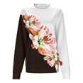 thumbnail image 4 of VNKIDY Women's Sweatshirt Autumn Spring Oversized Rose Prints Pullover Long Sleeve Crewneck Loose Fit Sweatshirts For Cold Weather Classic Tops, 4 of 5