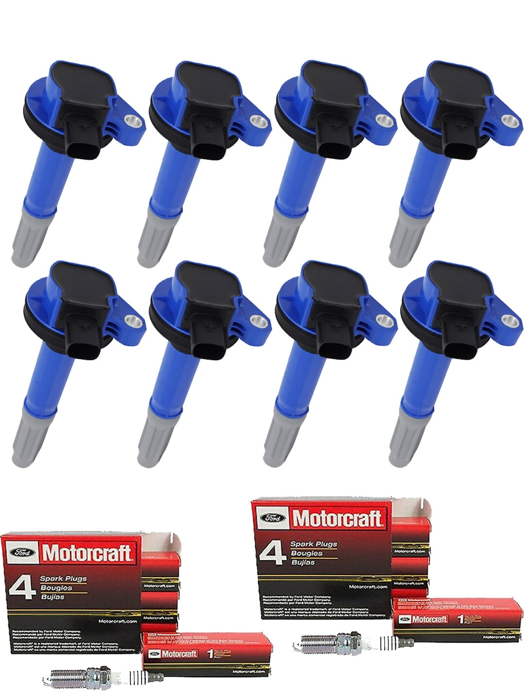 Set of 8 High Performance Ignition Coil UF622 Motorcraft Spark Plug