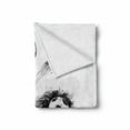 thumbnail image 2 of Soccer Soft Flannel Fleece Blanket, Various Round Soccer Balls in Air Fast Kick Shoot in Kickoff Space Art Sketch, Cozy Plush for Indoor and Outdoor Use, 60" x 80", White and Black, by Ambesonne, 2 of 6