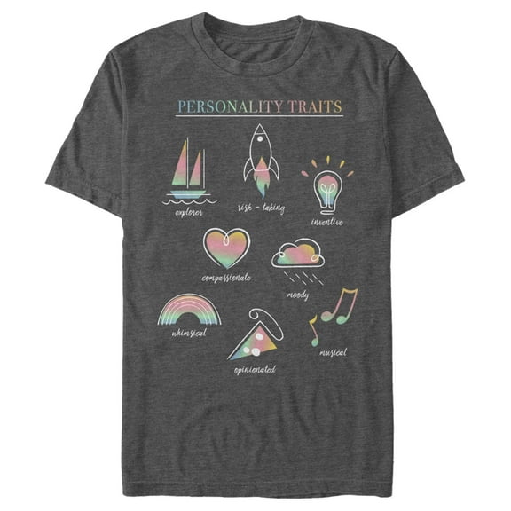Men's Soul Personality Book Graphic Tee Charcoal Heather Large