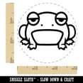 thumbnail image 2 of Unamused and Grumpy Frog Self-Inking Rubber Stamp Ink Stamper - Pink Ink - Small 3/4 Inch, 2 of 7
