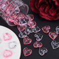 thumbnail image 6 of 120Pcs 2 Colors Tiny Resin Hearts Small Heart Gems Pink Clear Valentines Day Reusable No Hole Bead Prop Table Scatters Ornaments Fillers, 6 of 9