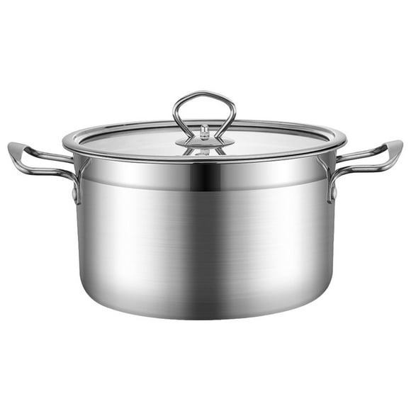 Shisuyan Stainless Steel Soup Pot Multifunctional Pot Practical Hot Pot with Glass Lid