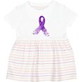 thumbnail image 3 of Inktastic Alzheimer's Awareness Purple Ribbon Made of Heart Girls Baby Dress, 3 of 5